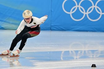 Shorttrackerin Anna Seidel beim Training.