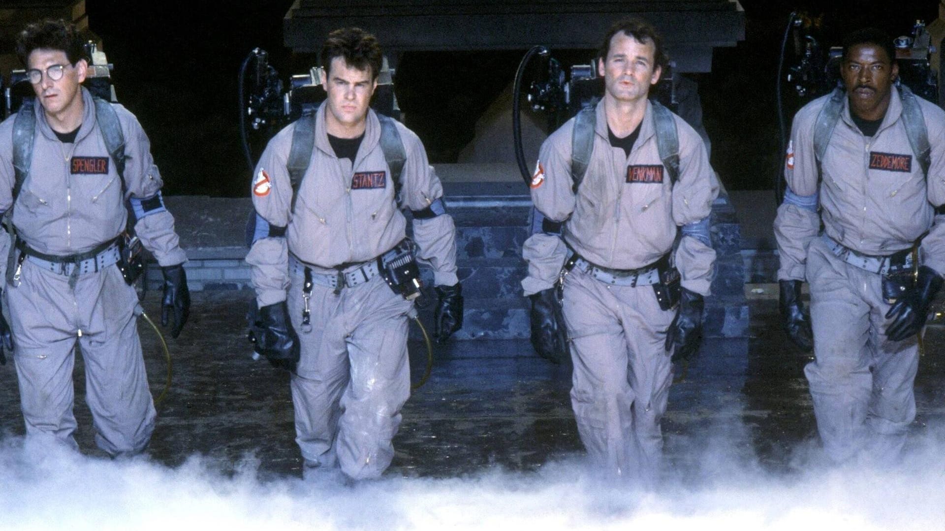 Die Stars aus "Ghostbusters": Harold Ramis, Dan Aykroyd, Bill Murray und Ernie Hudson.