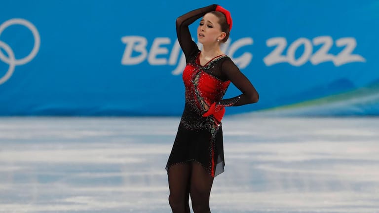 Kamila Walijewa in ihrem Element: Die Russin bei einem ihrer Wettbewerbe in China.