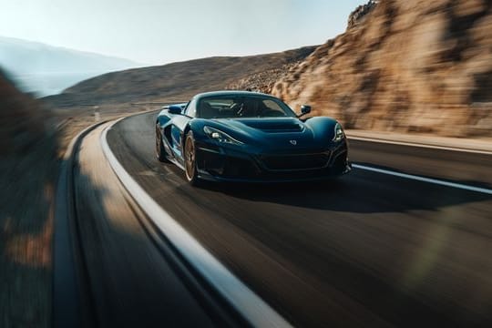 Raketenstarter: Der vollelektrische Rimac Nevera soll den Sprint von 0 auf Tempo 100 in unter 2 Sekunden und eine Spitze von 412 km/h schaffen.