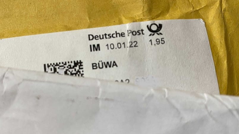 Warensendung: Die BÜWA 500 kostet 1,95 Euro Porto.