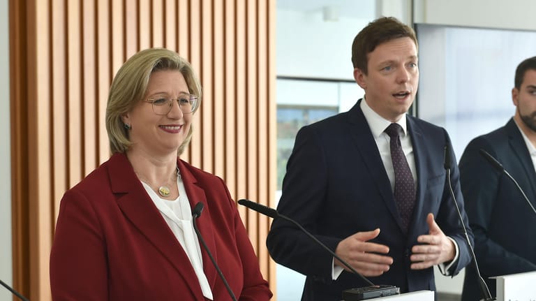 Anke Rehlinger und Tobias Hans: Aktuell bilden im Saarland CDU und SPD eine große Koalition unter Führung von Ministerpräsident Hans.