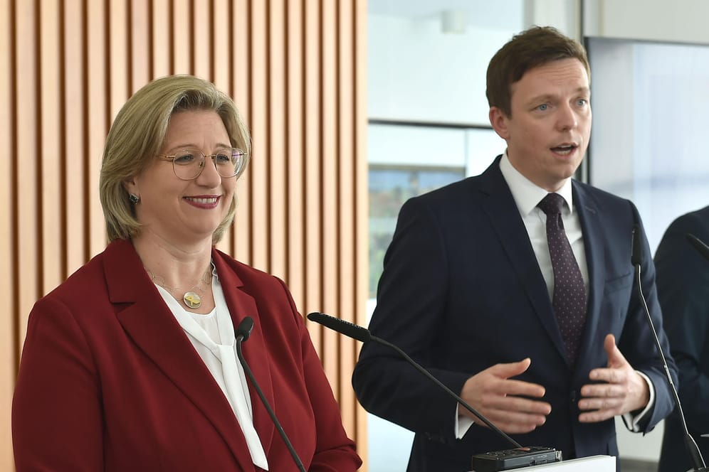 Anke Rehlinger und Tobias Hans: Aktuell bilden im Saarland CDU und SPD eine große Koalition unter Führung von Ministerpräsident Hans.