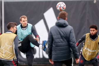 Training beim FC Bayern: Lewandowski, Neuer und Gnabry (v.l.).