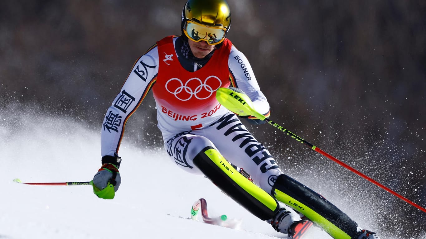 Linus Straßer beim Slalomrennen in China: Der 29-Jährige ist der beste deutsche Teilnehmer.
