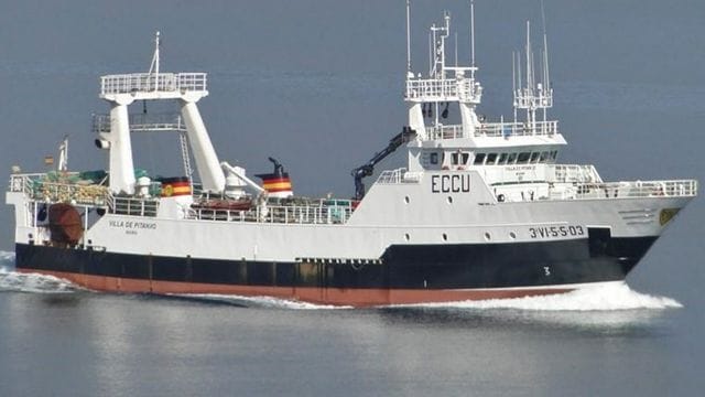 Das panische Fischerboot "Villa de Pitanxo".