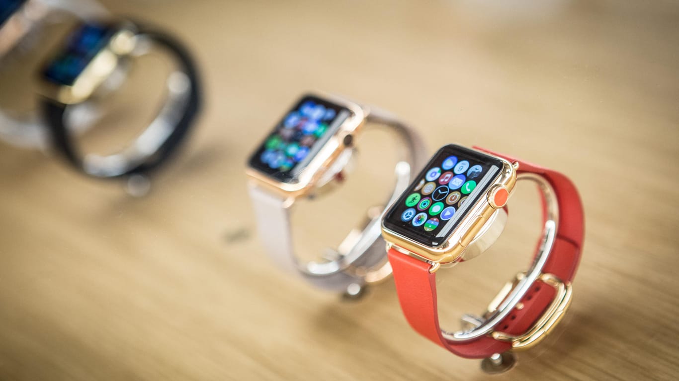 Die Apple Watch in einem Apple Store: Heute ist das Modell in Product Red und LTE-Funktion stark reduziert.