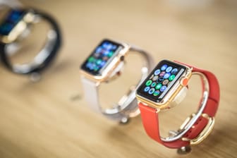 Die Apple Watch in einem Apple Store: Heute ist das Modell in Product Red und LTE-Funktion stark reduziert.