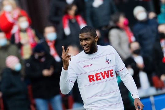 Kölns Anthony Modeste nimmt nach seiner Verletzungspause wieder am Training teil.