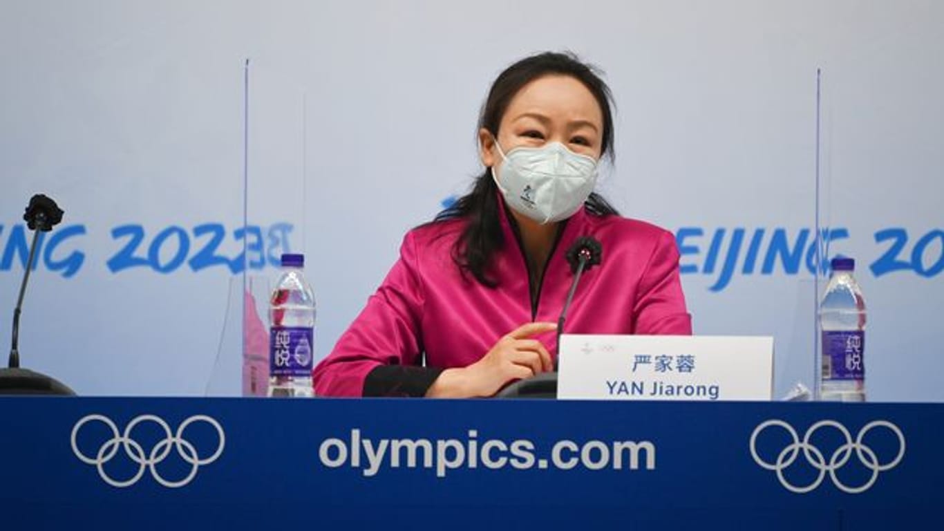 Die Sprecherin des Pekinger Organisationskomitees für die Olympischen und Paralympischen Winterspiele 2022: Yan Jiarong.