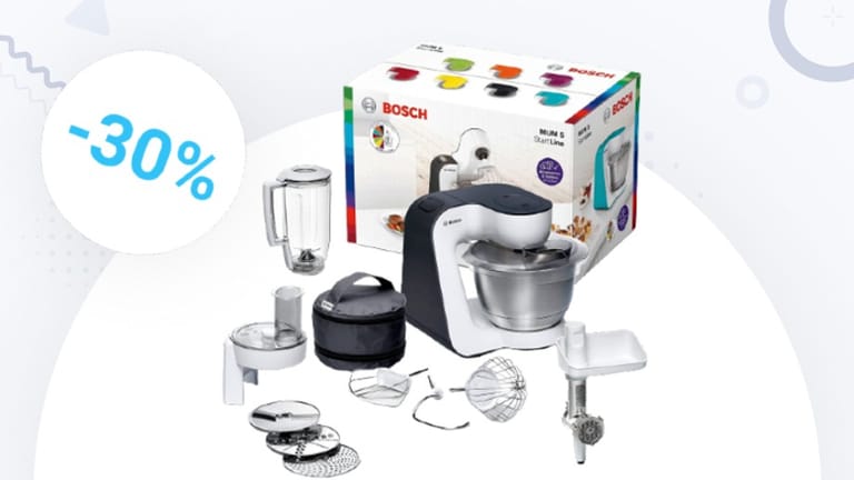 Die Bosch Mum5-Küchenmaschine ist mit viel Zubehör heute bei Lidl im Angebot.
