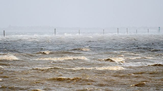 Sturmtief Ylenia an der Nordseeküste