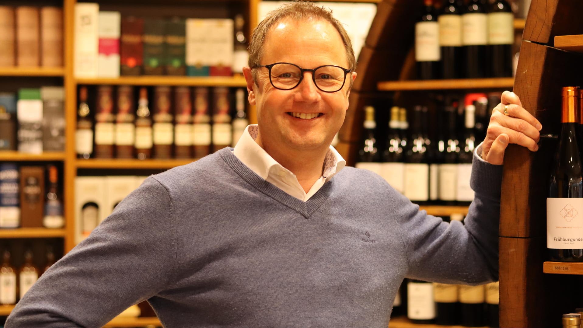 Matthias Hilgering führt den Weinhandel in vierter Generation und sagt: "Auf und Abs gab es immer."