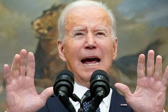 Spricht von einem russischen Einmarsch in der Ukraine schon in der kommenden Woche: US-Präsident Biden.