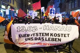 Demonstration vor Jahrestag der Anschläge von Hanau