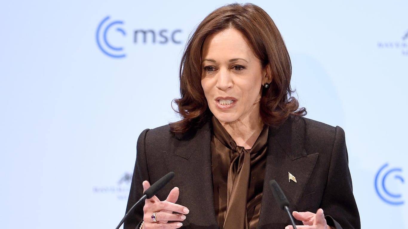 Klare Worte gegen Russland: US-Vizepräsidentin Kamala Harris bei der Münchner Sicherheitskonferenz