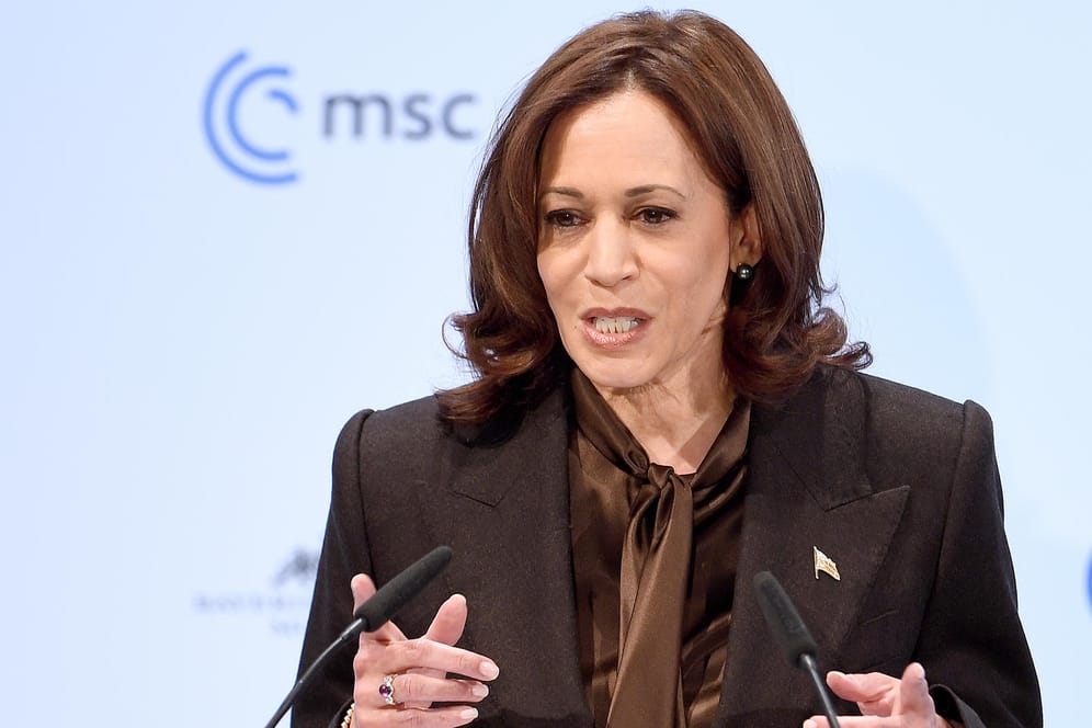 Klare Worte gegen Russland: US-Vizepräsidentin Kamala Harris bei der Münchner Sicherheitskonferenz