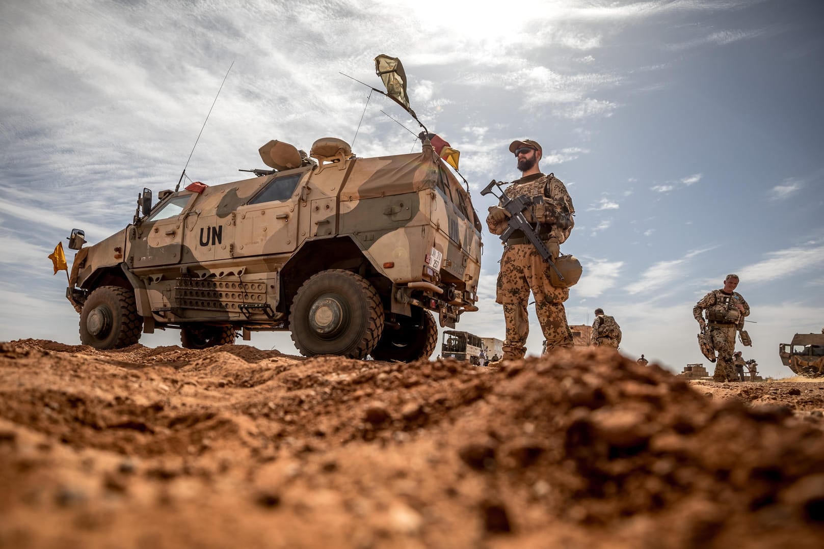 Ein Soldat der Bundeswehr in Mali (Archivbild): Die malische Armee hat zahlreiche Dschihadisten getötet.