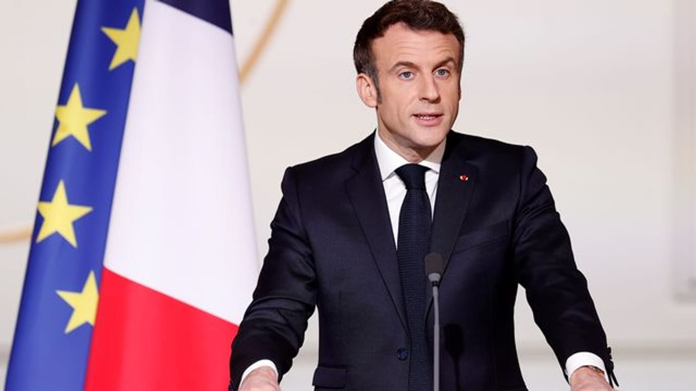 Frankreichs Präsident Emmanuel Macron versucht in der Ukraine-Krise zwischen den Konfliktparteien zu vermitteln.