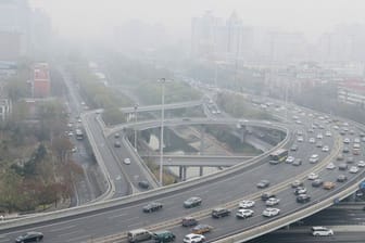 Starker Smog über Peking.