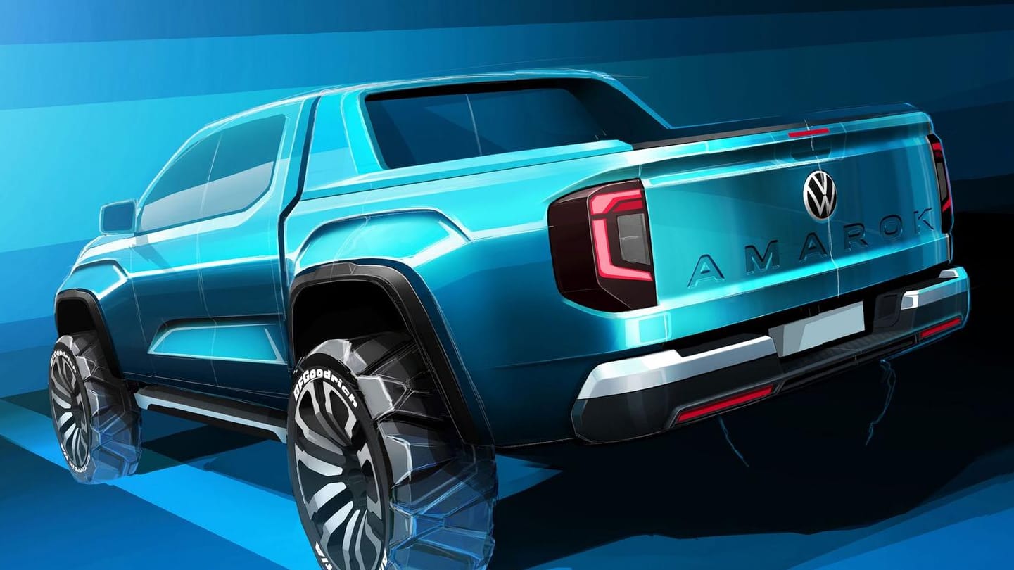 Breite Radkästen, großer Modell-Schriftzug auf der Heckklappe: Der neue Amarok tritt sehr selbstbewusst auf.