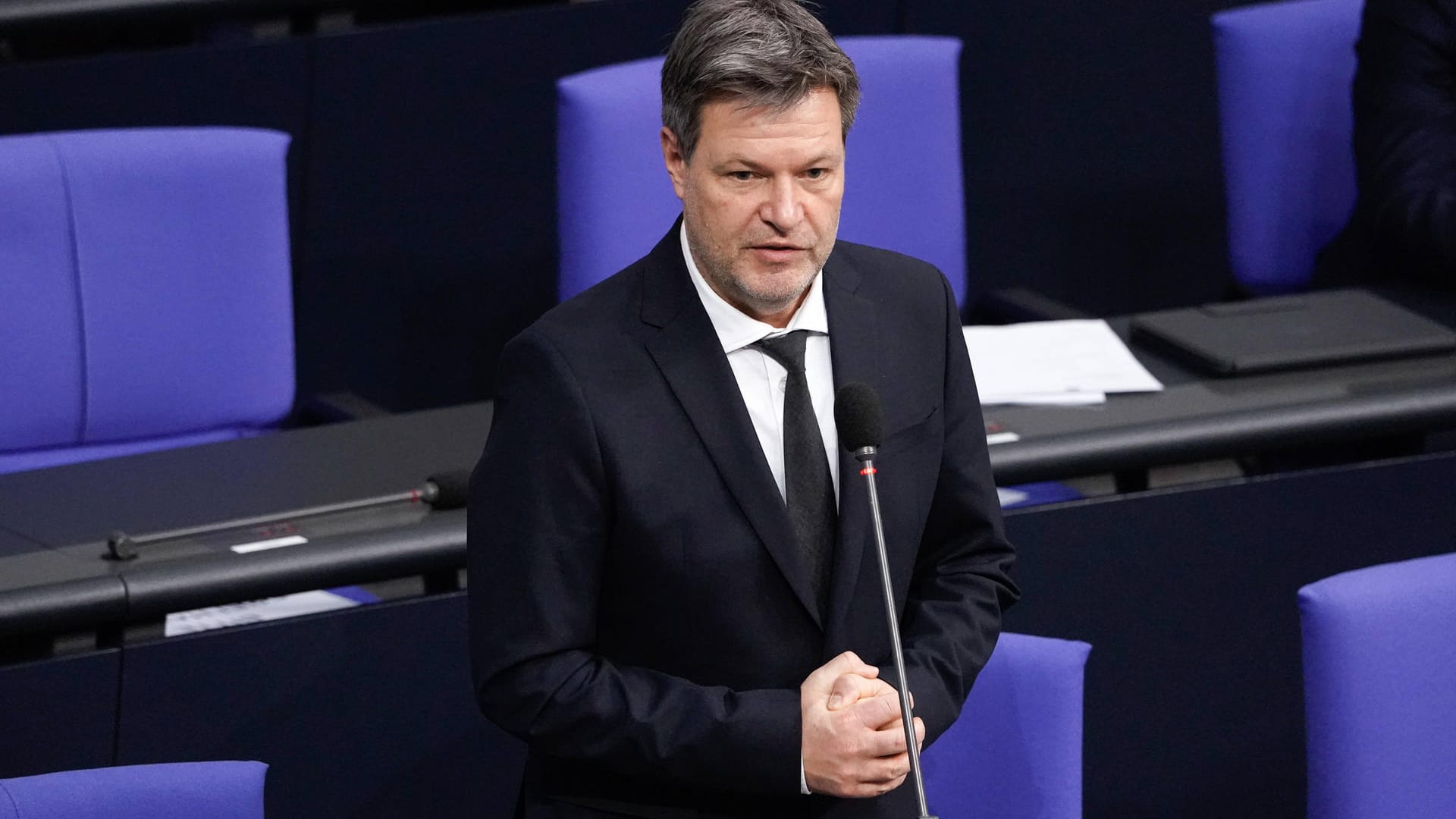 Robert Habeck bei der Regierungsbefragung im Bundestag: auf einmal Hüter der sozialen Marktwirtschaft.