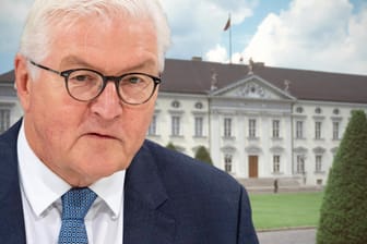 Steinmeier vor dem Schloss Bellevue (Fotomontage): Der Bundespräsident wolle "eine echte Brücke sein zwischen Politik und Bürgern".