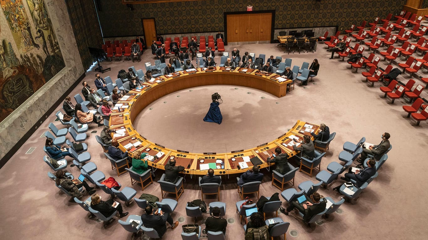 Der UN-Sicherheitsrat im New York (Archivbild): Er kam zu einer Sondersitzung über die Ukraine-Krise zusammen.