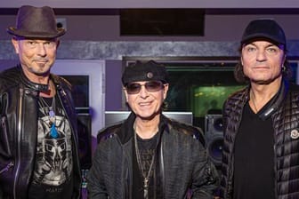 Rudolf Schenker (l-r), Klaus Meine und Matthias Jabs