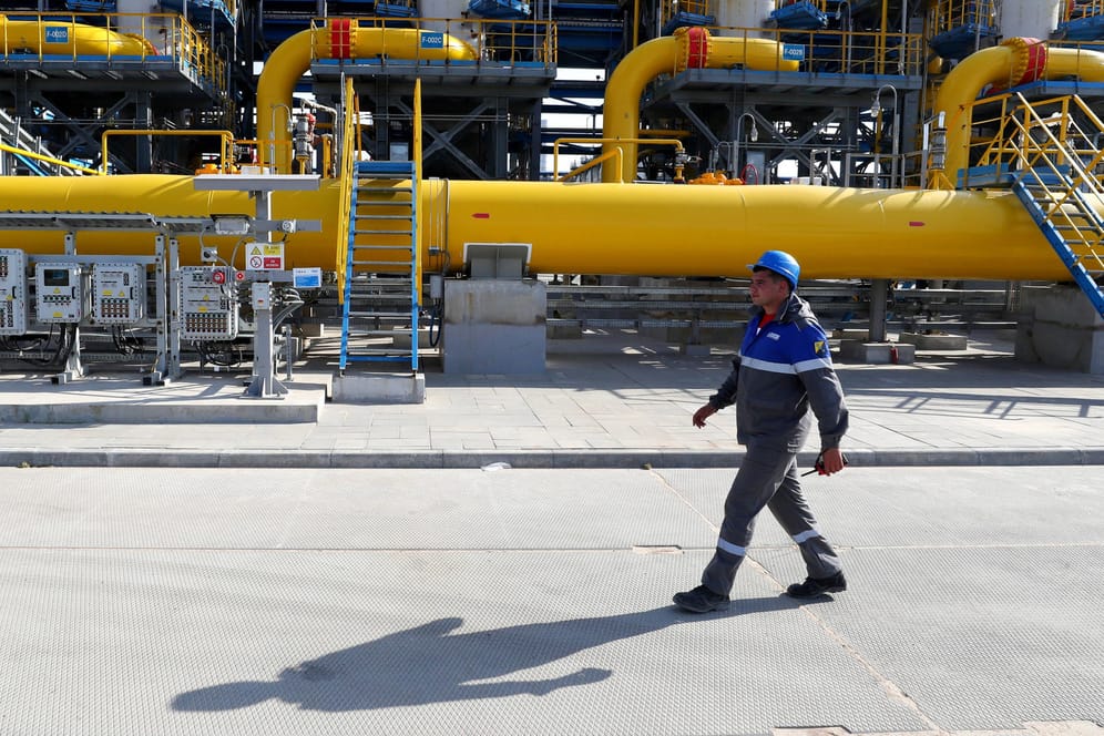 Startpunkt von Nord Stream 2 in Leningrad: Die zur Unterstützung des Pipeline-Projekts gegründete Klimastiftung soll ihre Arbeit ruhen lassen.