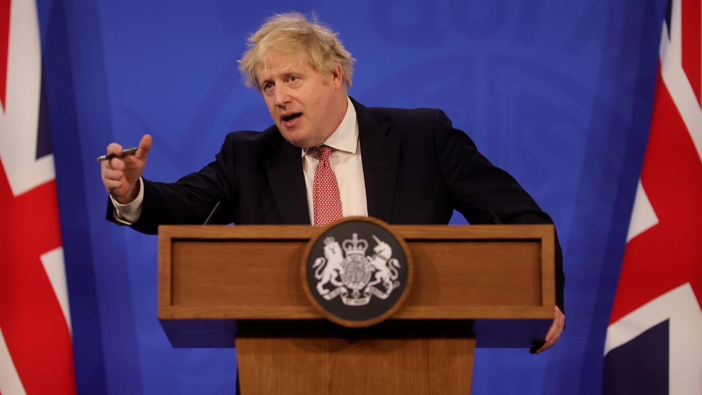 Der britische Premierminister Boris Johnson (Archivbild): Großbritannien hatte am Dienstag Sanktionen gegen fünf russische Banken verhängt, Kritiker hielten das für zu lasch.