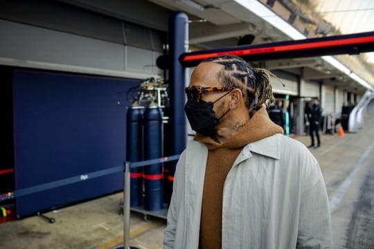 Lewis Hamilton auf dem Circuit de Catalunya in Barcelona.