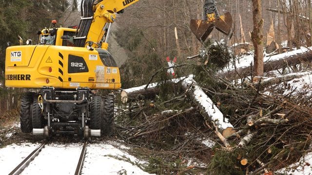 Schmalspurbahn beseitigt Schäden