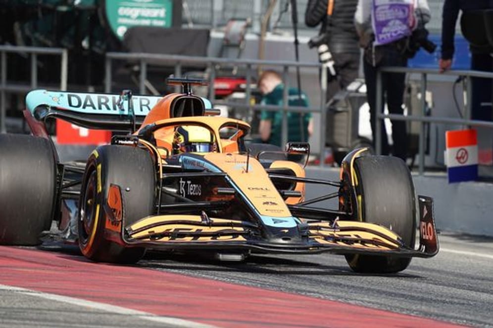 Fuhr bei ersten Testfahrten Tagesbestzeit: Lando Norris vom Team McLaren.