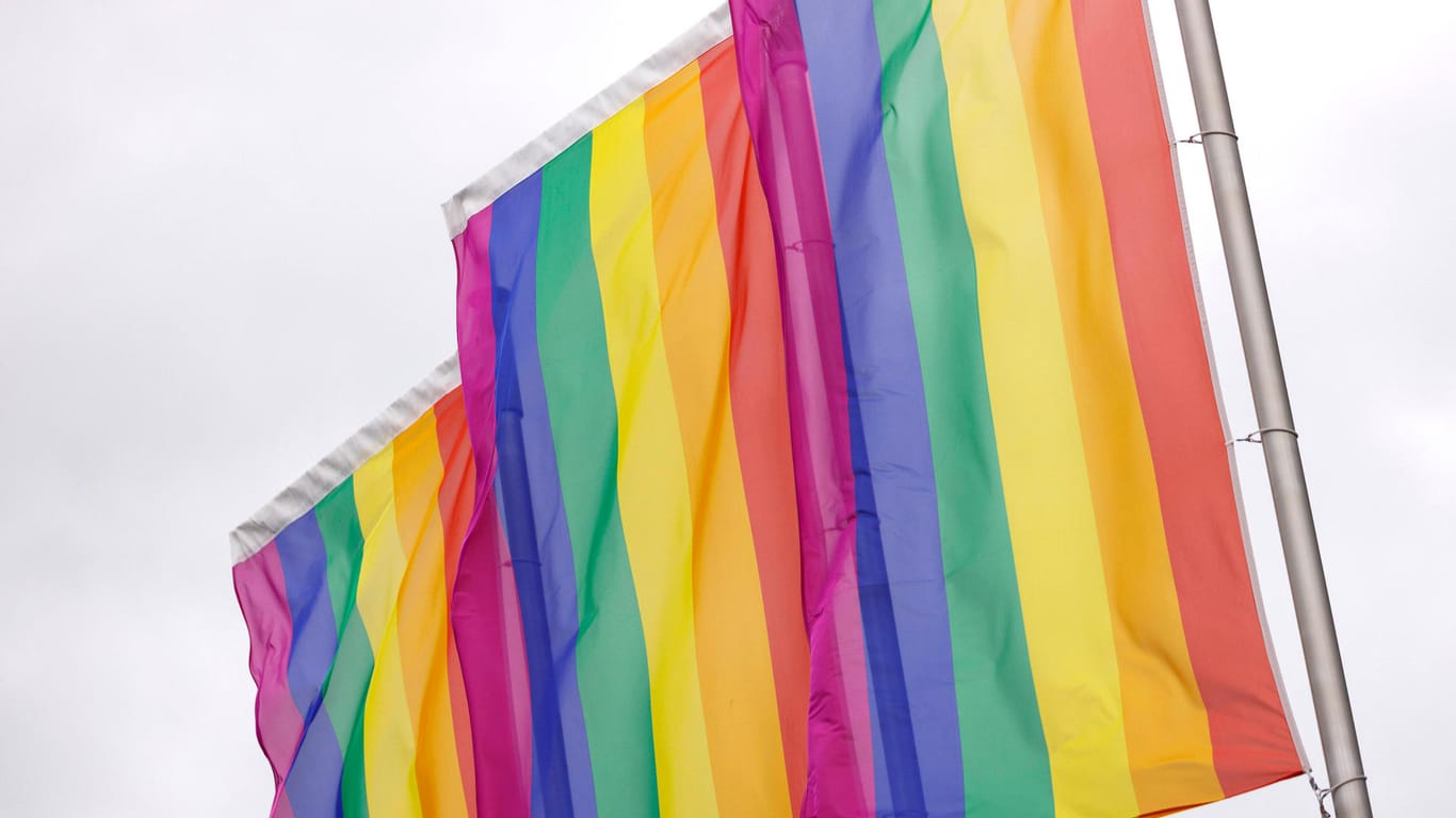 Regenbogen-Fahnen wehen im Wind (Symbolbild): Queeres Leben soll in Nürnberg sichtbarer werden.
