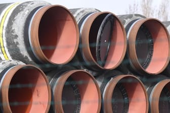 Rohre für den Bau der Erdgaspipeline Nord Stream 2.