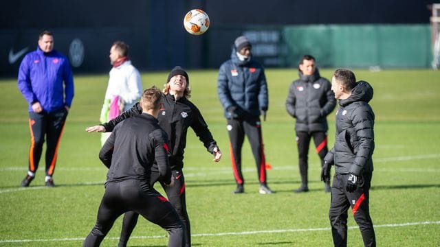 Abschlusstraining von RB Leipzig vor dem Spiel gegen San Sebastian. Abschlusstraining von RB Leipzig vor dem Spiel gegen San Sebastian.