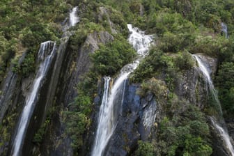 Ein Wasserfall auf der Südinsel Neuseelands: Aus zehn Metern Höhe soll das Tier gestürzt sein. (Symbolbild)