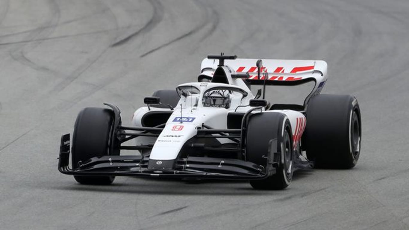 Das Haas-Team verzichtete bei Testfahrten auf das Sponsoren-Logo von Uralkali.
