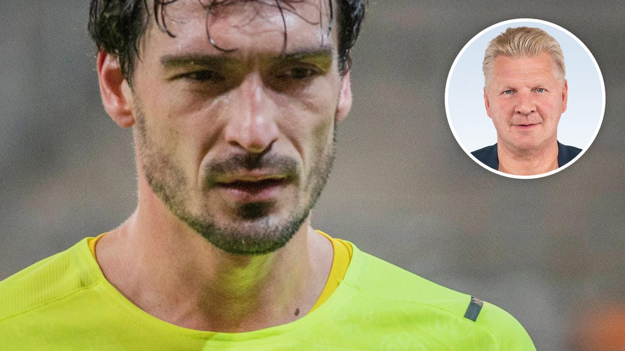 Mats Hummels machte den Fehler, der zum entscheidenden Gegentor gegen die Glasgow Rangers führte. Stefan Effenberg (Kreis) würde mit einer Vertragsverlängerung des Abwehrchefs warten.