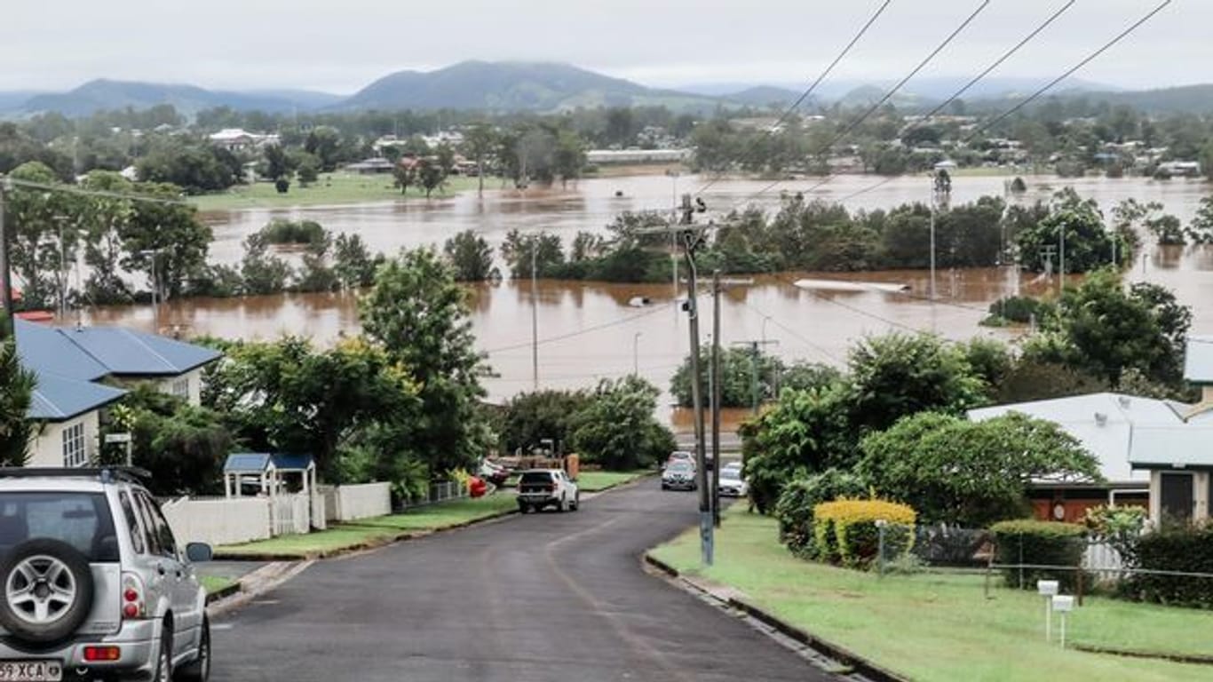 Überschwemmungen im australischen Gympie, Queensland.