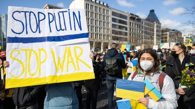 Ukraine-Konflikt – Demonstration in Frankfurt