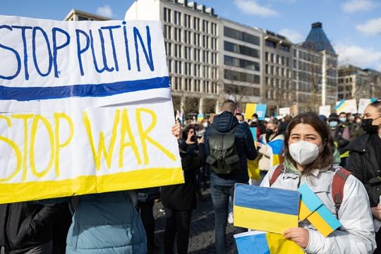 Ukraine-Konflikt – Demonstration in Frankfurt