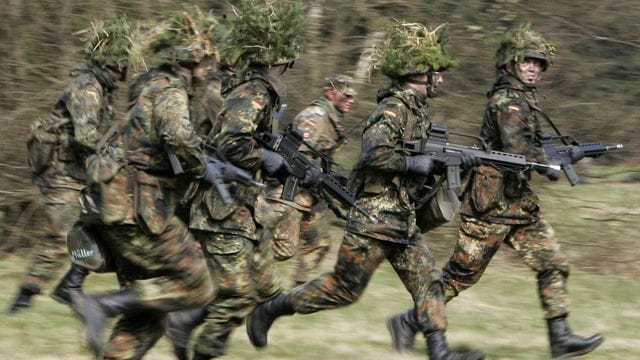 Eine Übung im Rahmen der Bundeswehr-Grundausbildung.