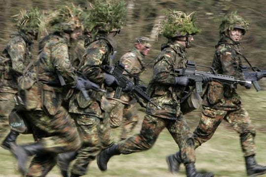 Eine Übung im Rahmen der Bundeswehr-Grundausbildung.