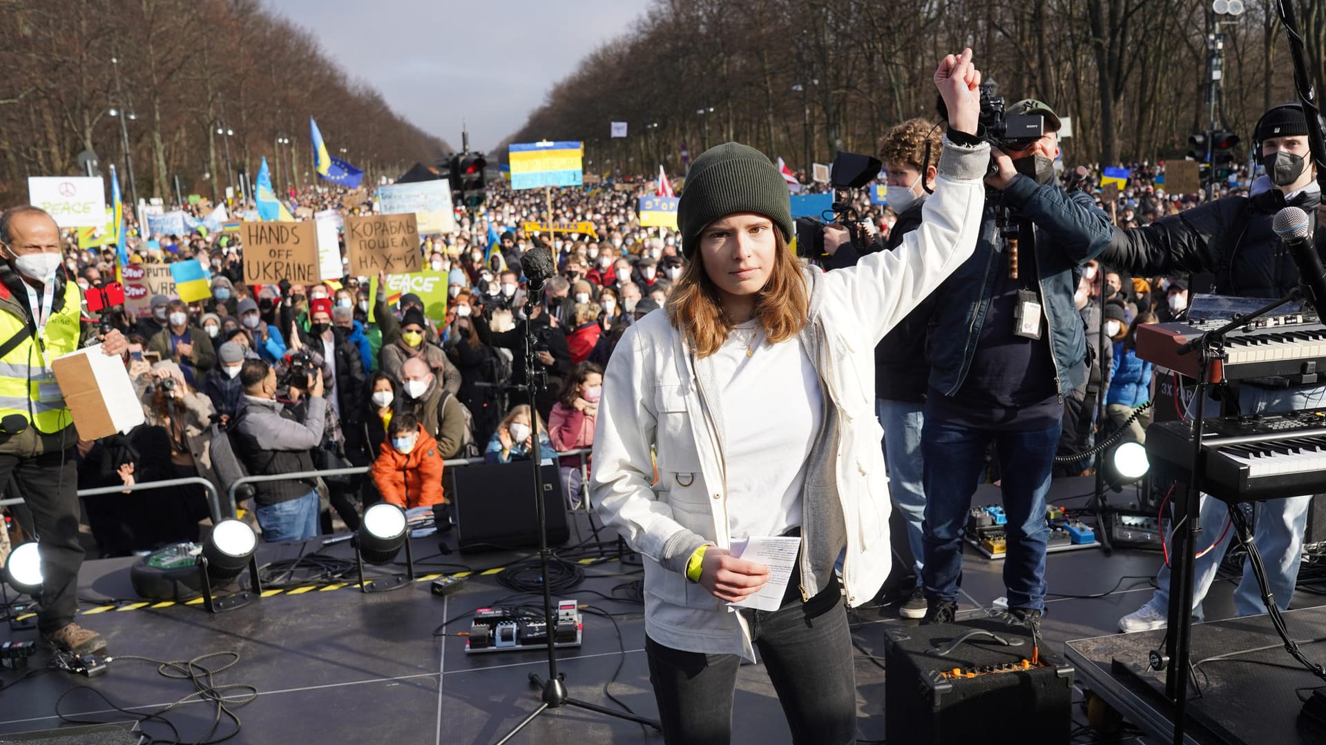 Klimaaktivistin Luisa Neubauer hielt bei der Demo ebenfalls eine Rede.