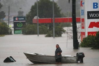 Überschwemmung in der Stadt Lismore im Nordosten von New South Wales.