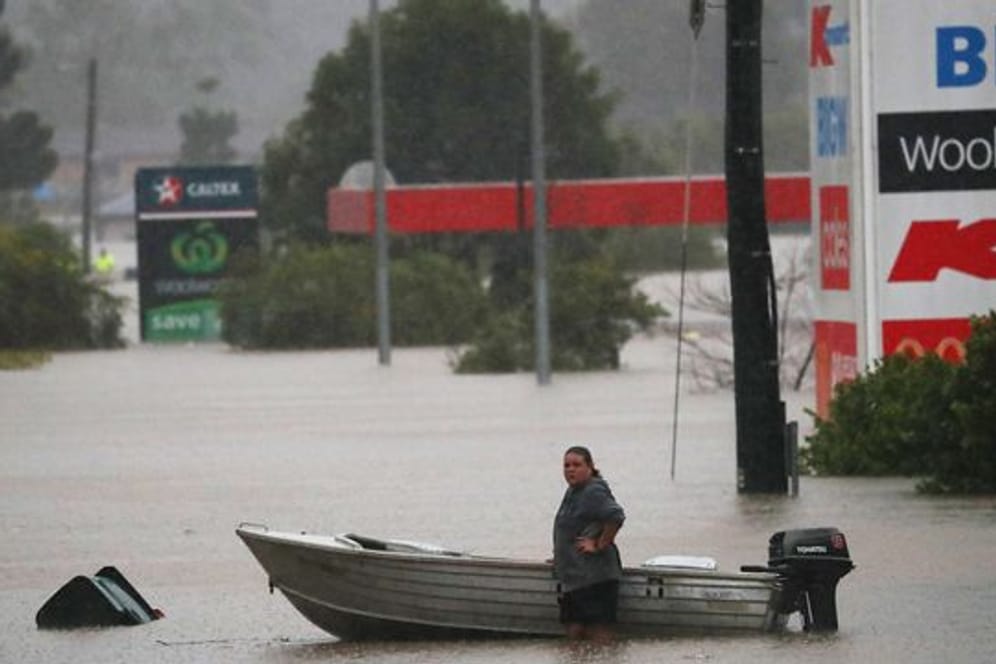Überschwemmung in der Stadt Lismore im Nordosten von New South Wales.