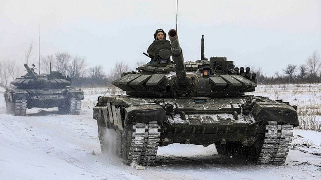 Bereits vor der Invasion in der Ukraine hatte Russland in Grenznähe Militärübungen durchgeführt - und wohl als Drohkulisse Fotos davon verbreiten lassen.