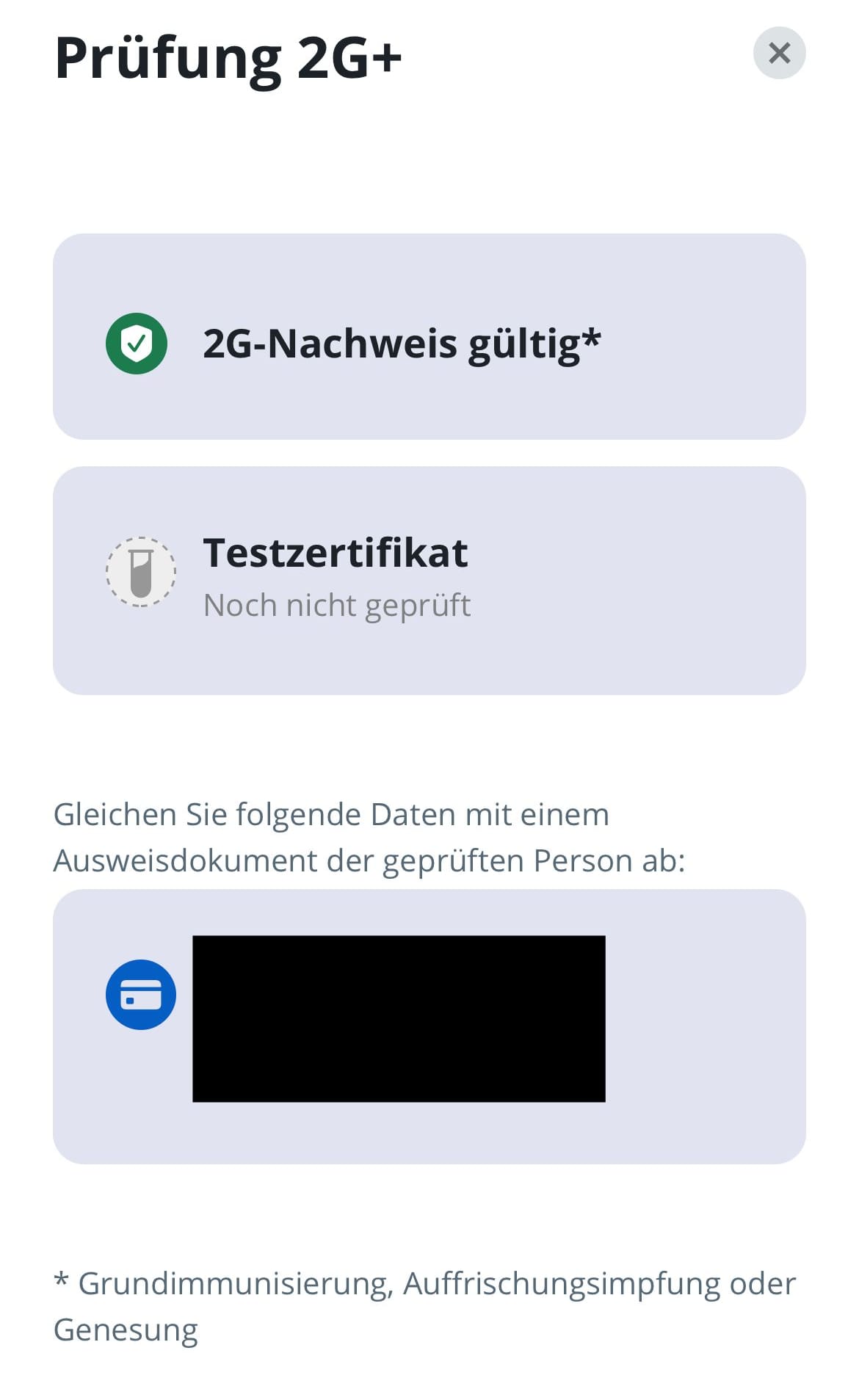 Derzeit werden Boosterimpfungen noch nicht korrekt erkannt.